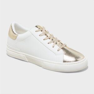 Women's Maddison Sneakers with Memory Foam Insole - A New Day™ Gold new